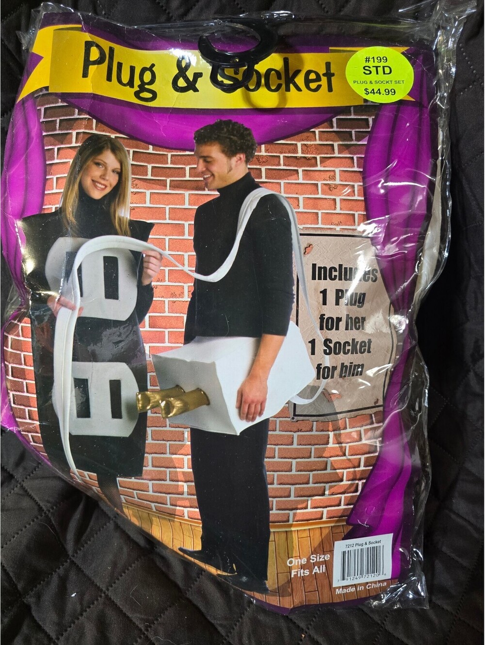 Plug & Socket Couples Costume Set - One Size Fits All, Includes Plug for Her and